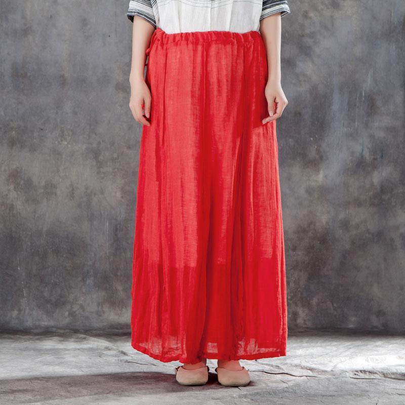 Casual Women Drawstring Ankle Length Lining Skirts