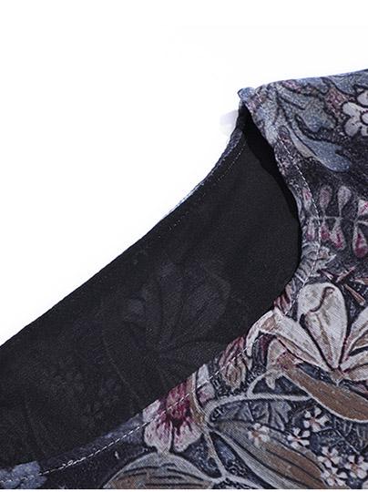 Casual Floral Printed Soft Midi Dress