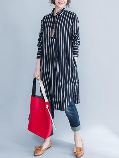 Striped Shirt Dress