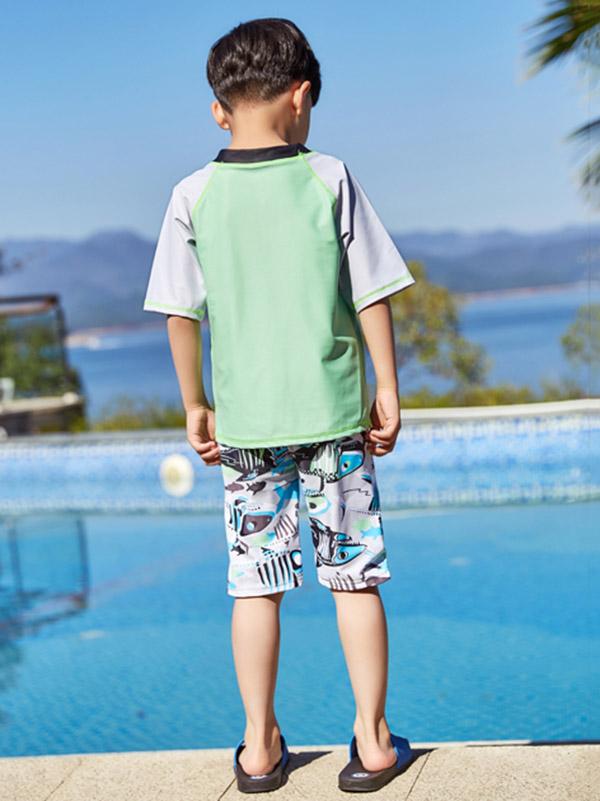 AONIHUA Green Little Boy Swimwear