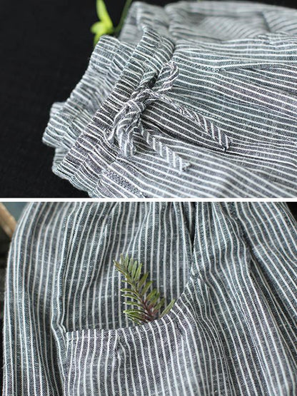 Original Striped Column Wide Leg Pants