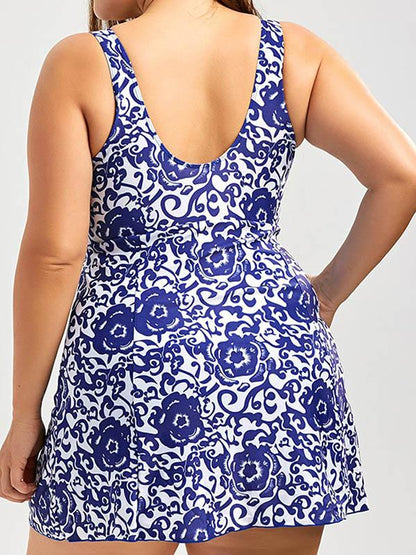 Plus Size Bowknot Tankini Swimsuit
