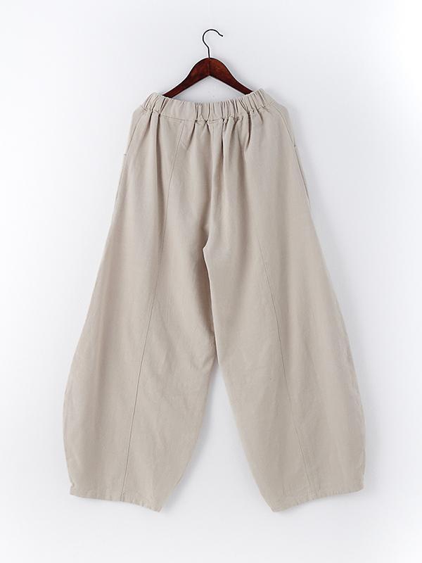 Casual Solid Puff Pants Bottoms