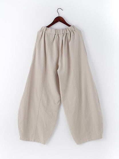 Casual Solid Puff Pants Bottoms