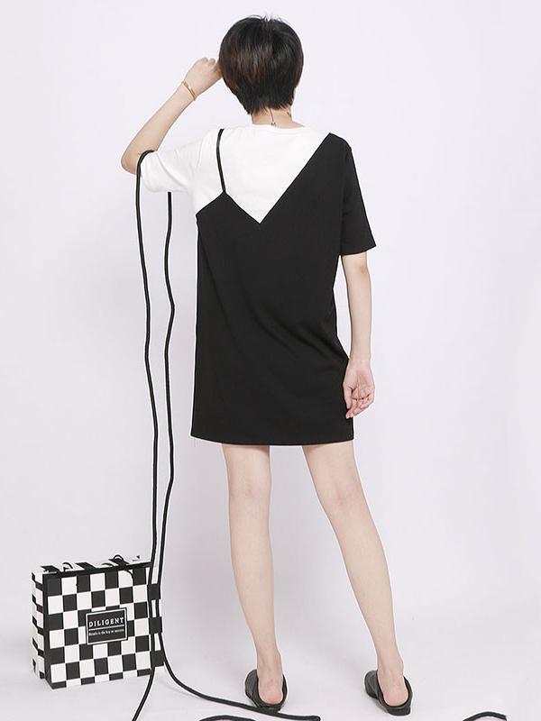 False Two Split-Joint Dress