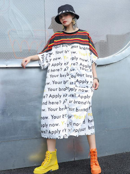 Vintage Loose Oversize Split-joint Dress
