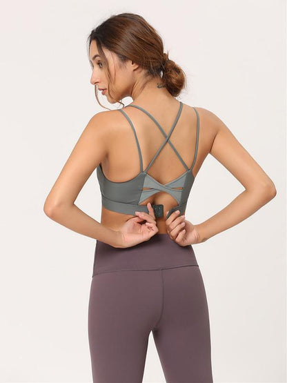 Spaghetti-neck Padded Sports Bras