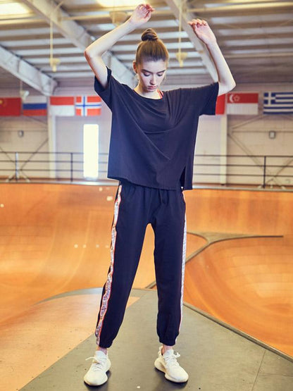 Round Collar Split Sports Tees