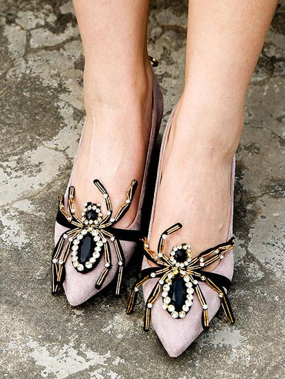 Spider Pattern DIY Shoes Decoration