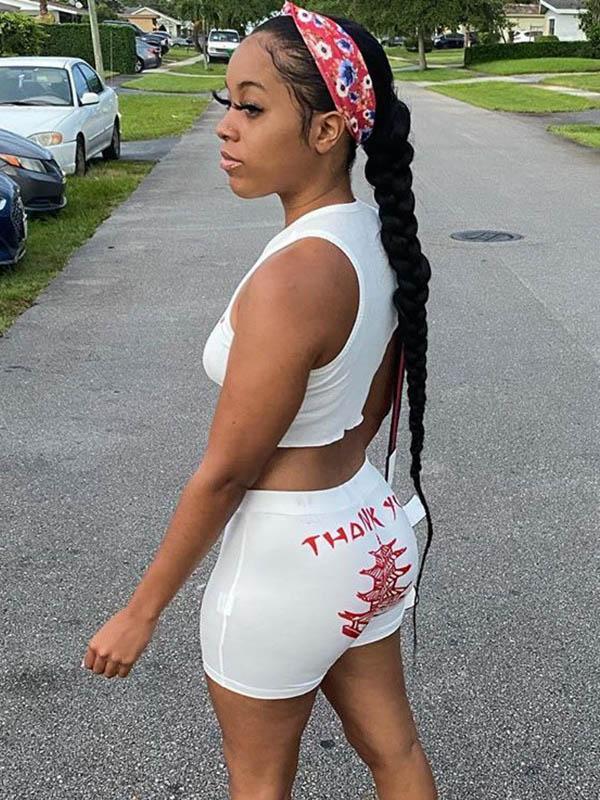 Sexy Wrap High-Waisted Printed Shorts