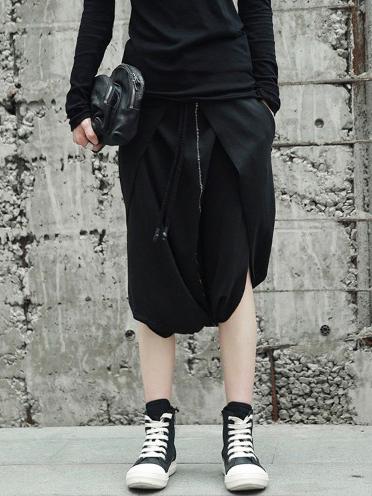 Loose Cropped Harem Pants