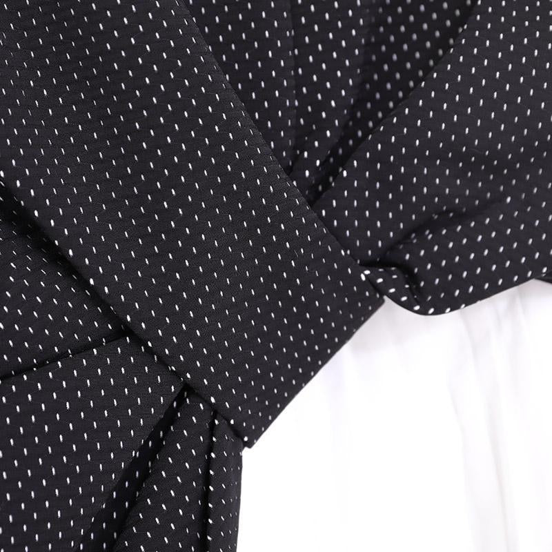 Casual Women Round Neck Long Sleeve Splicing Dress