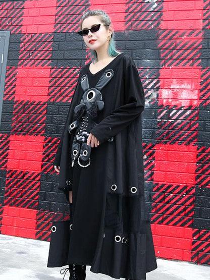 Loose Rabbit Split-joint Long Dress
