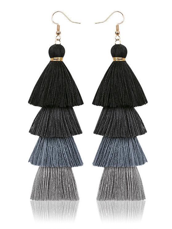 Pinecone Colorful Tasseled Bohemia Earrings