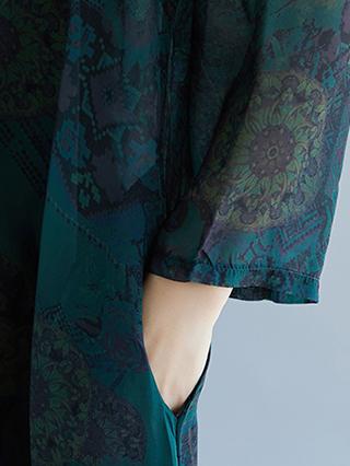 Chiffon Plus Size Loose Printed Leisure Suits