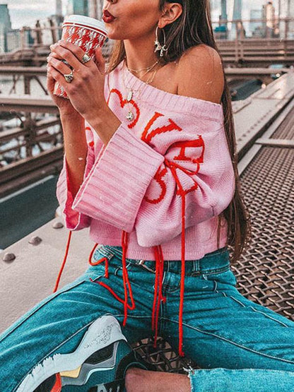 Lovely Long Sleeves Loose Sweater Tops