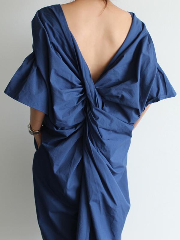 Plus Size V-Back Ruffled Maxi Dresses