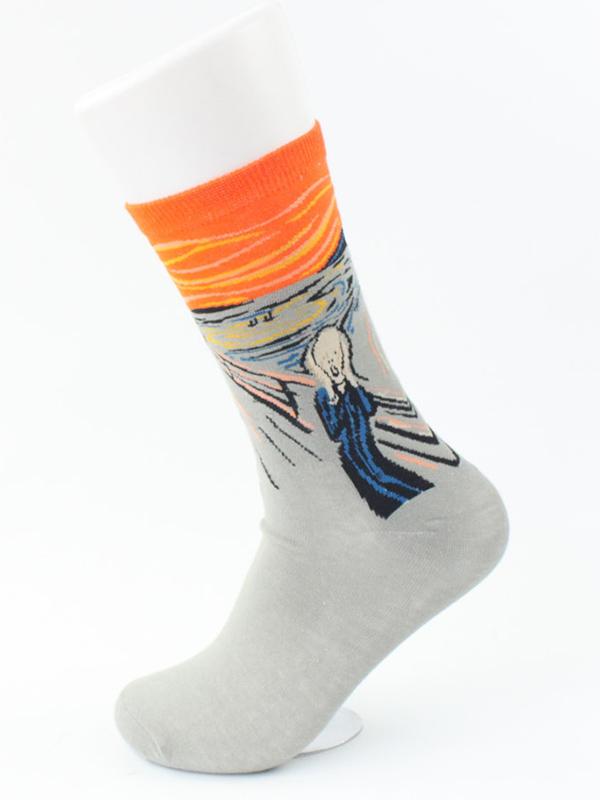 Vintage Literary Abstract Print Socks