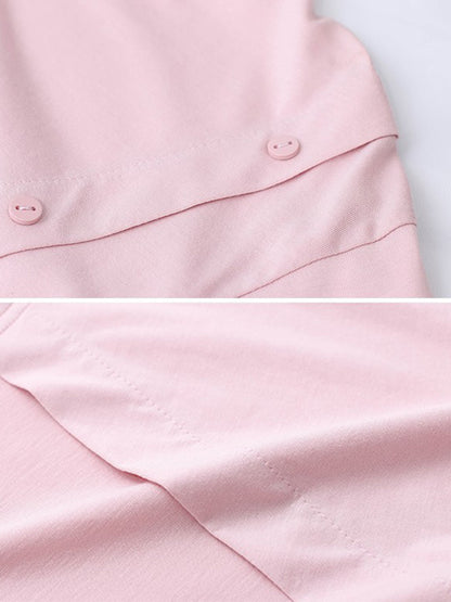 Urban Split-Side Oblique Buckle Short Sleeves T-Shirts
