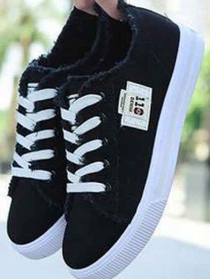 Solid Canvas Sneaker Casual Shoes