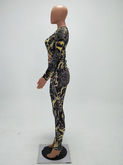 Sexy Printed Yoga Jumpsuits