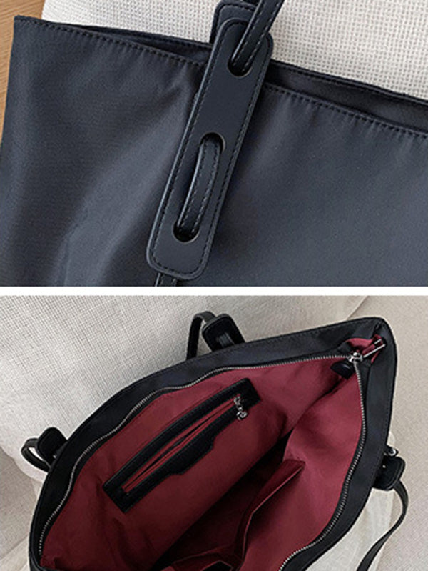 Urban Oxford Zipper Shoulder Bag Tote Bag