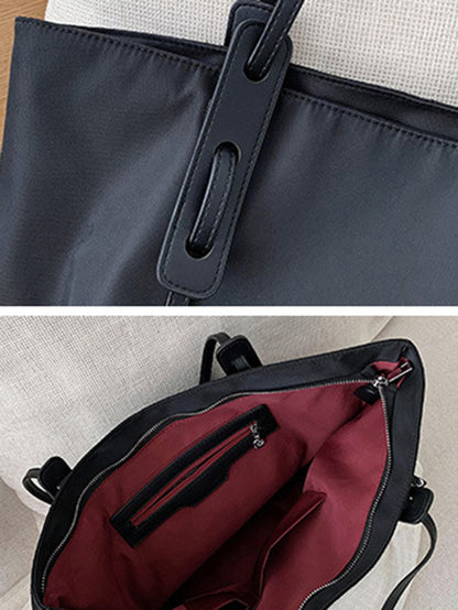 Urban Oxford Zipper Shoulder Bag Tote Bag