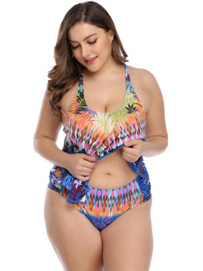 Printed Plus Size Tankinis Swimwear