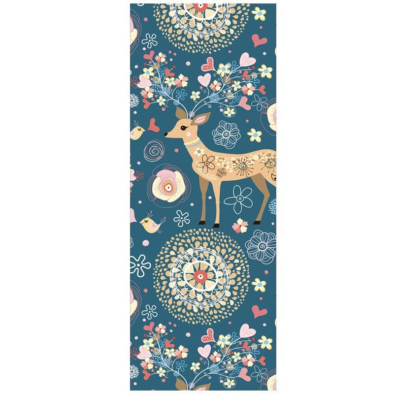 Non-Slip Comfort Printed Folding Natural Rubber Yoga Mat