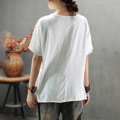 Cartoon Printed Round Neck Comfortable T-Shirt