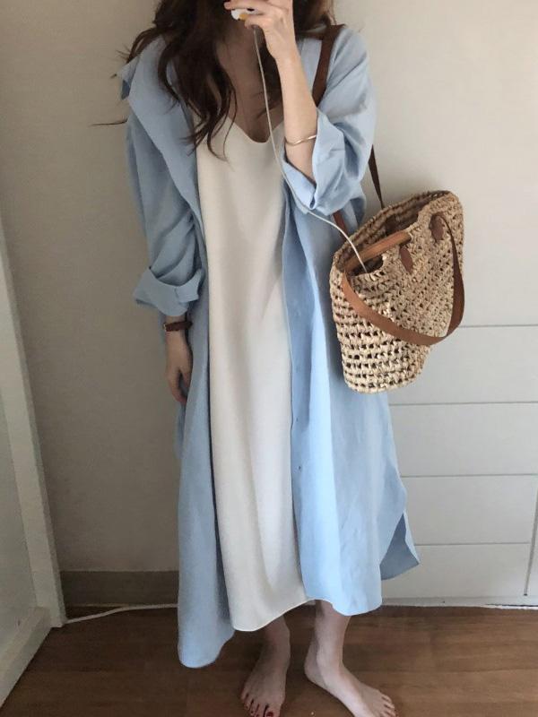Chic Loose Long Shirt Dress