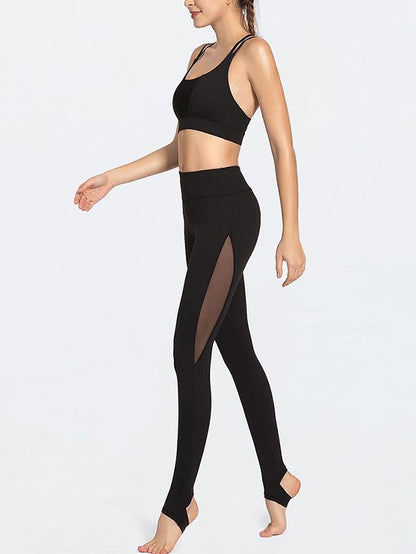 Solid Quick Dry Sleeveless Yoga Suits