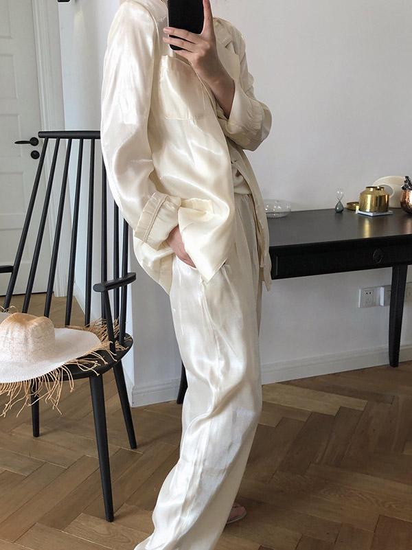 Original Solid Silk Suit Outwear