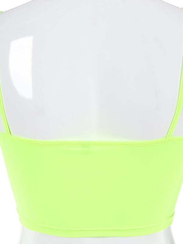 Sexy Solid Wrap Spaghetti-Neck Vest Top