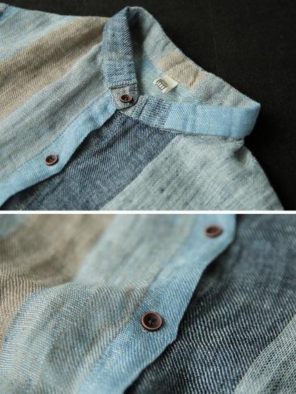 Ramie Cotton Loose Long Shirt Tops