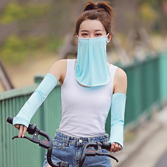 Solid Color Breathable Ice Silk Sunscreen Mask