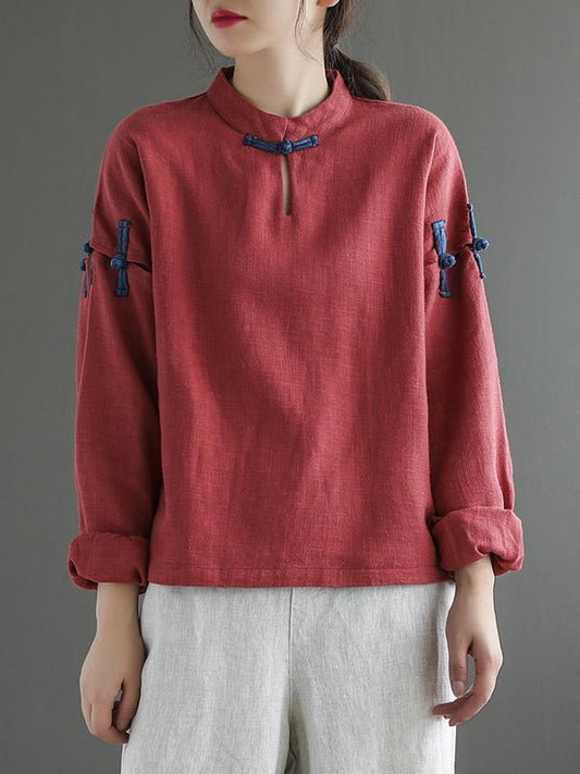 Artistic Retro Long Sleeve T-Shirts Tops
