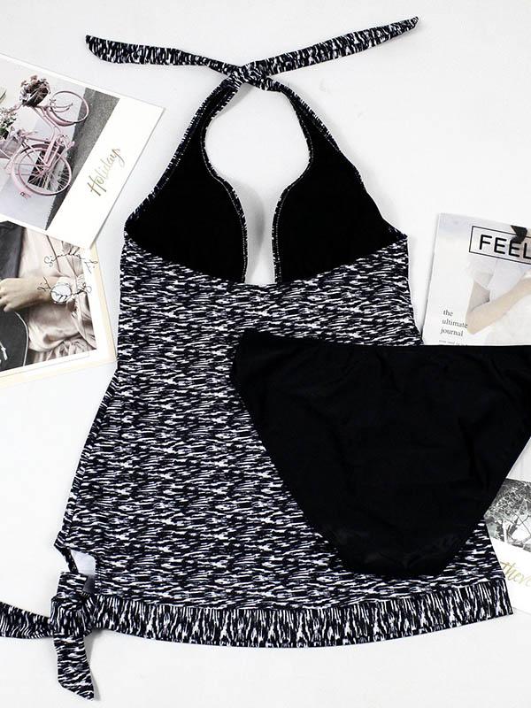 Halter-neck Printed Tankinis Swimwear