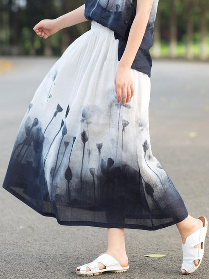 Elastic Waist Design Skirt