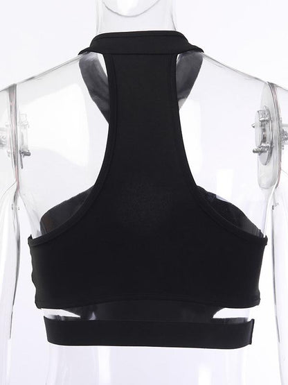 Sexy Solid Cross Halterneck Tank