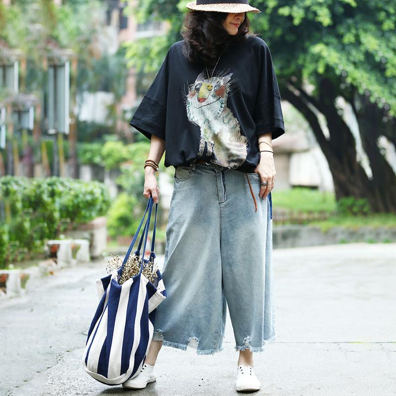 Animal Printed Loose Casual Summer Women Blouse