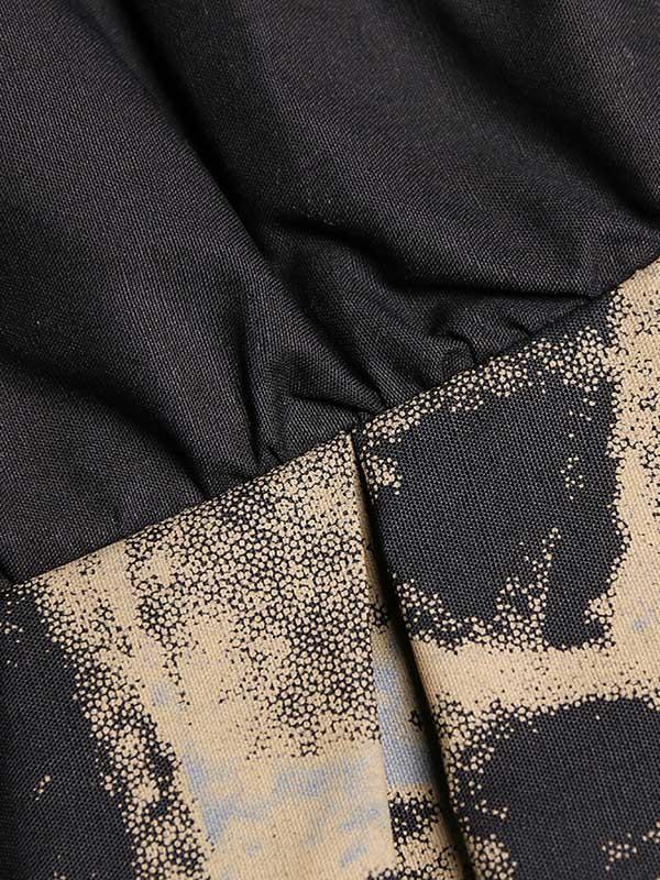 Original Prited V-Neck Sleeveless Dress