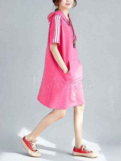 Casual With Pocket Hoodies&Dress