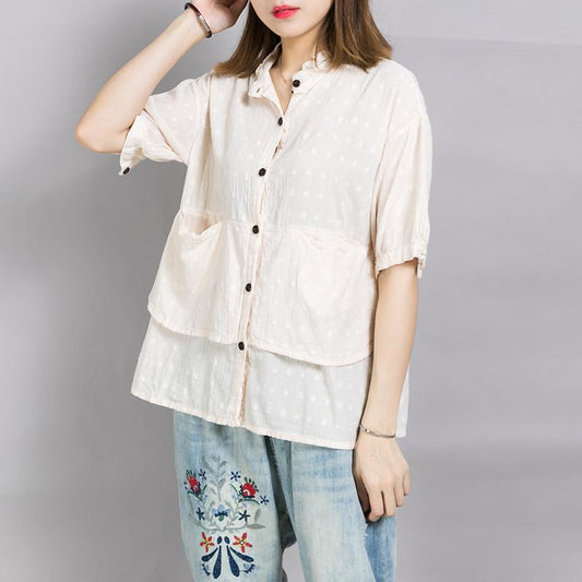 Comfortable Solid Color Double Layer Shirt