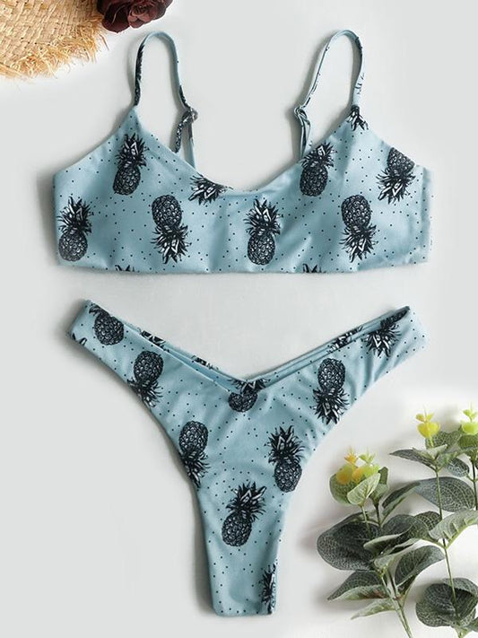 Pineapple Printed Bikinis Swimwear