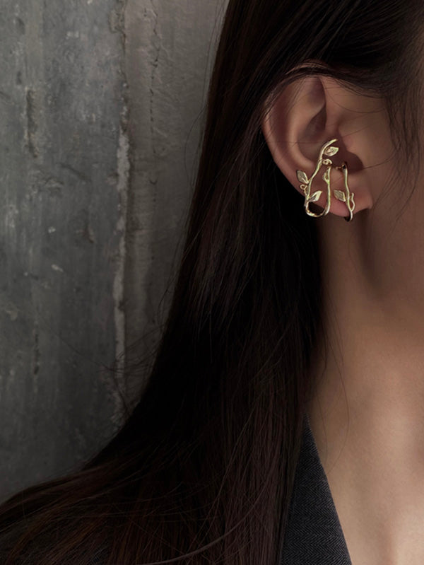 Statement Alloy Leaves 1 Piece Single Earring