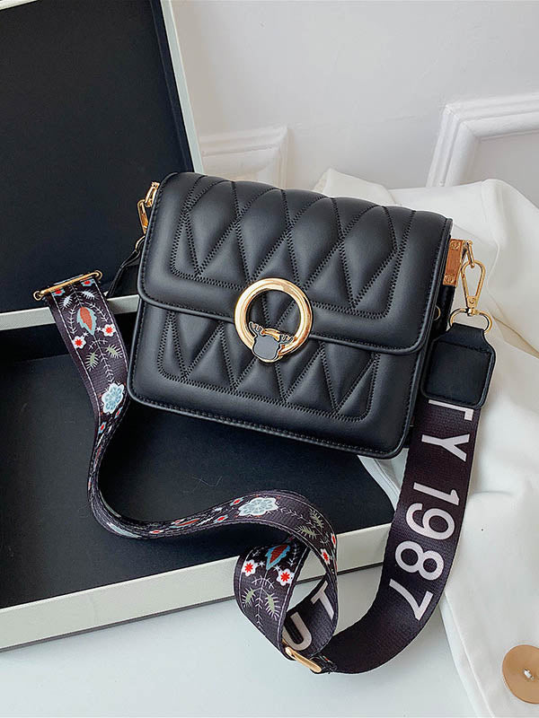 Casual PU Solid Color Geometric Bags