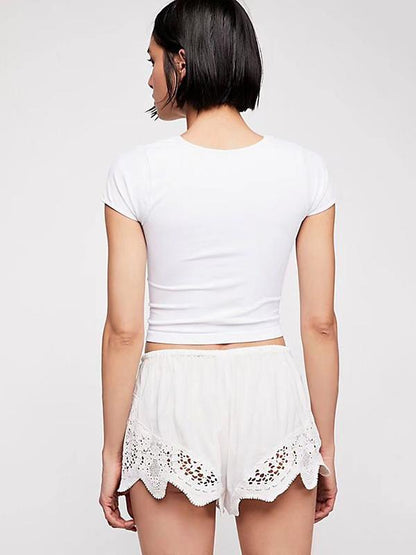 Short Sleeve Solid Wrap Tees
