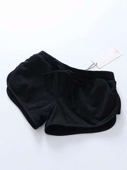 Solid Casual Empire Knit Tapered Shorts Bottoms