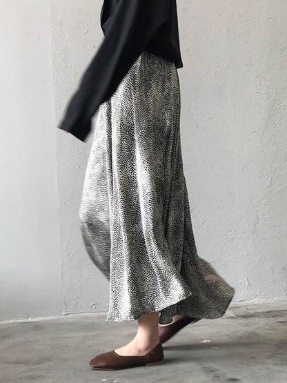 Stylish Leopard A-Line Loose Skirts